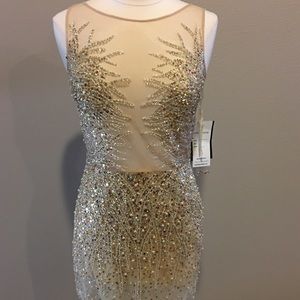 Beaded body con dress